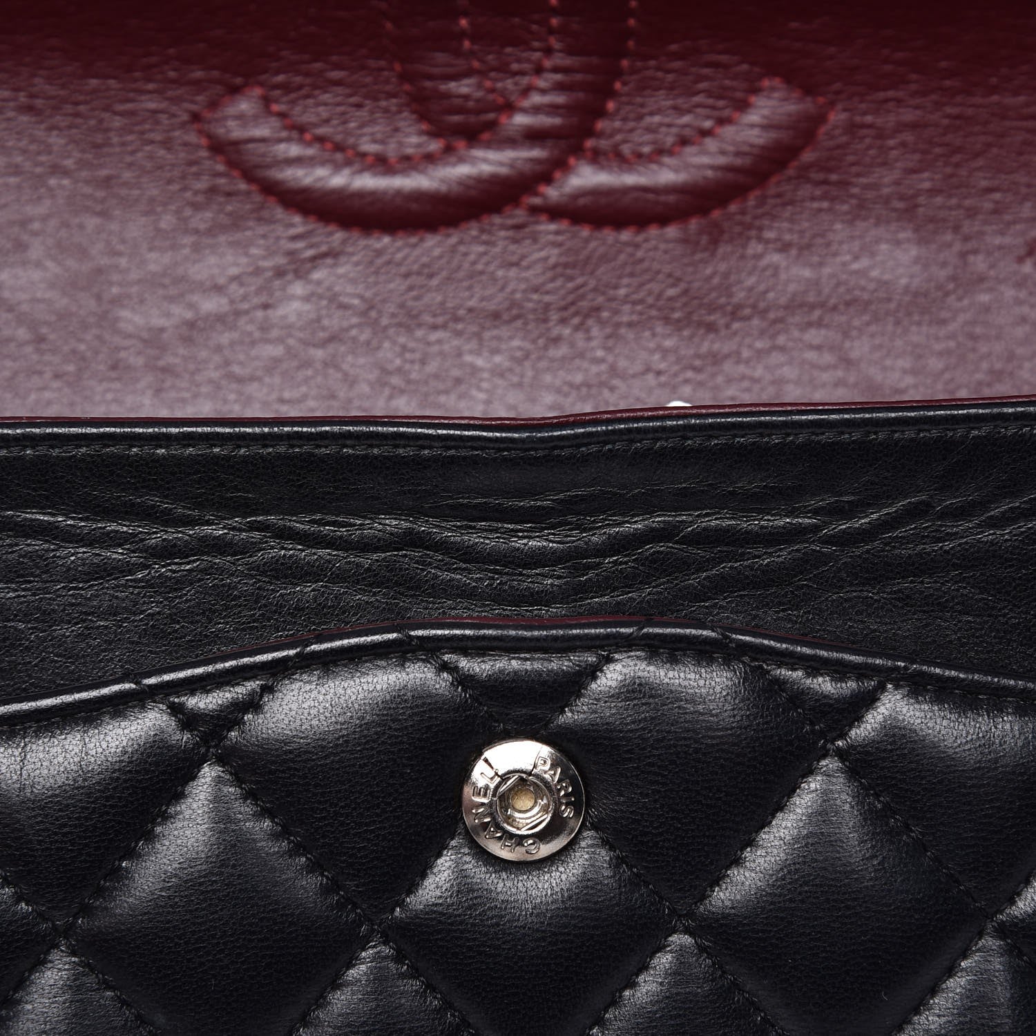 Chanel Lambskin Quilted Medium Double Flap Black 8 of 8