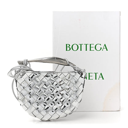 Bottega Veneta Mirror Laminated Nappa Intrecciato Mini Sardine Bag Silver 10 of 10