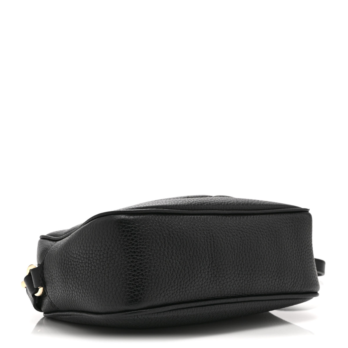Pebbled Calfskin Small Soho Disco Bag Black