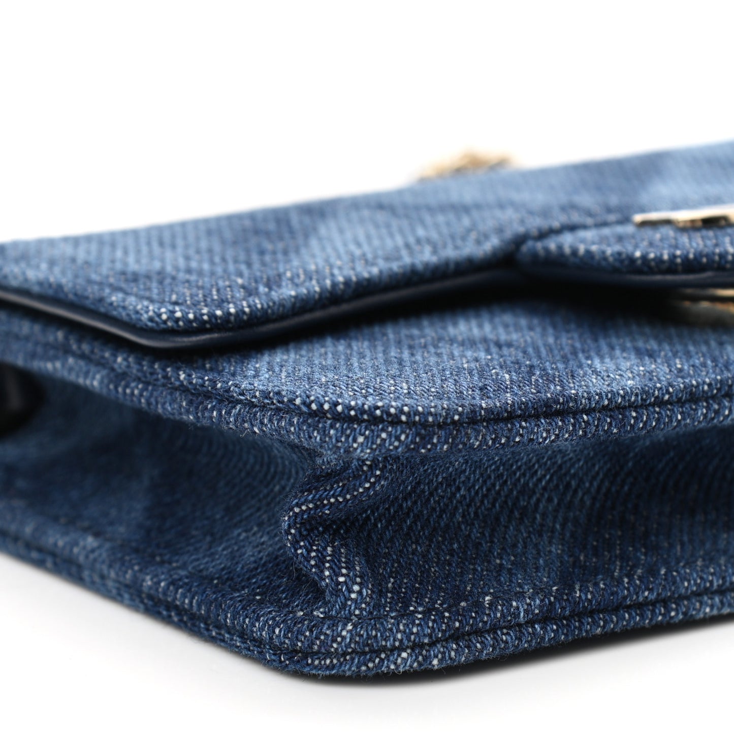 Denim Printed Belt Bag Dark Blue