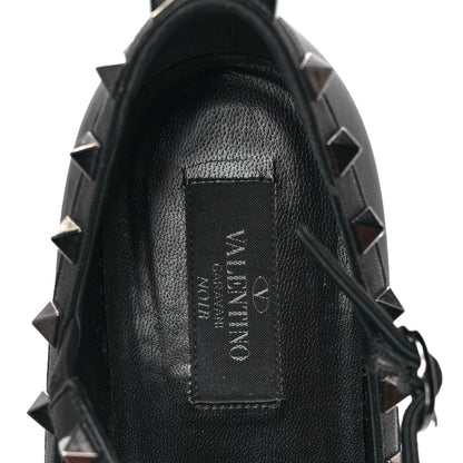 Valentino Garavani Nappa Rockstud Cage Ballerina Flats 38.5 Black 7 of 9