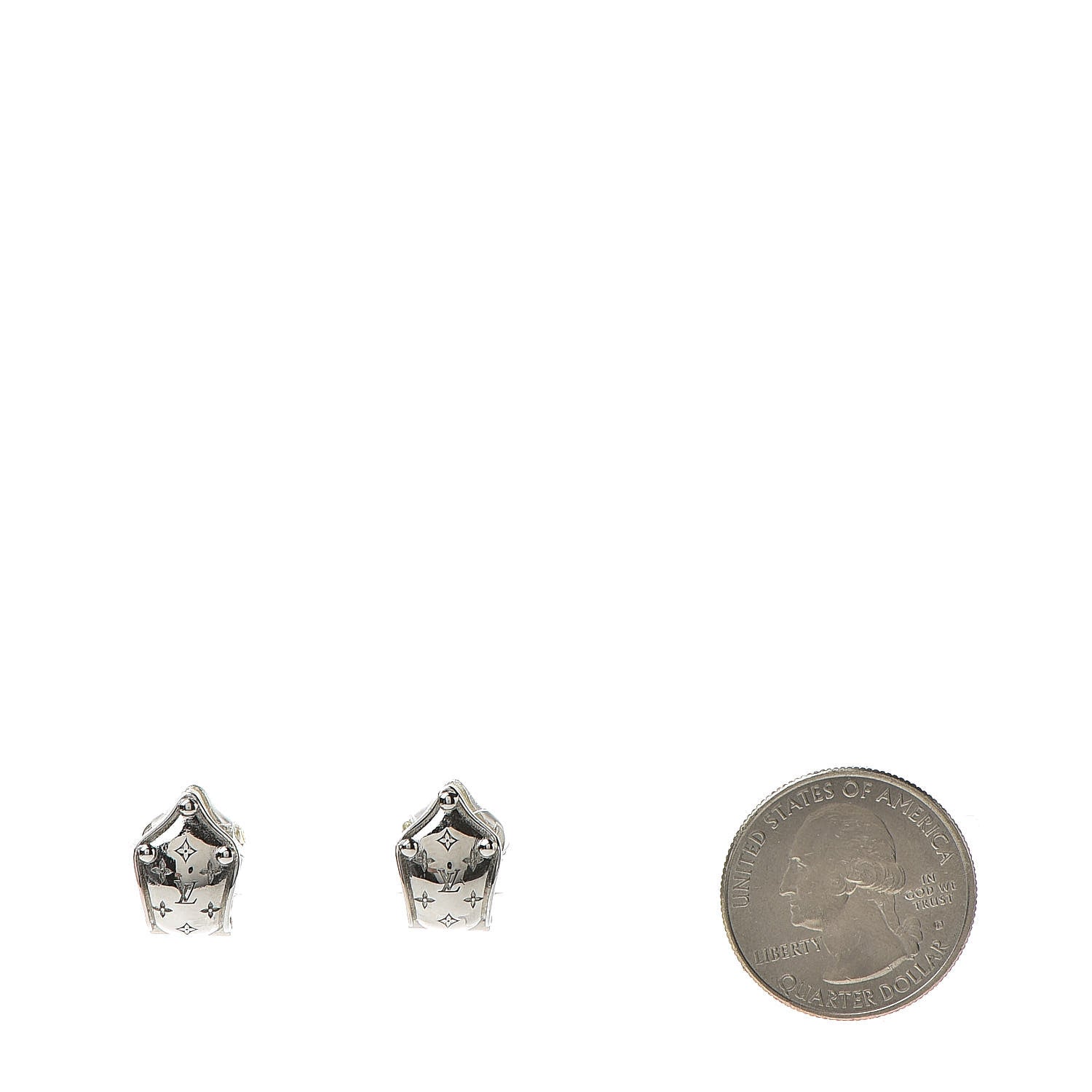 Louis Vuitton Nanogram Clip On Earrings 2 of 5