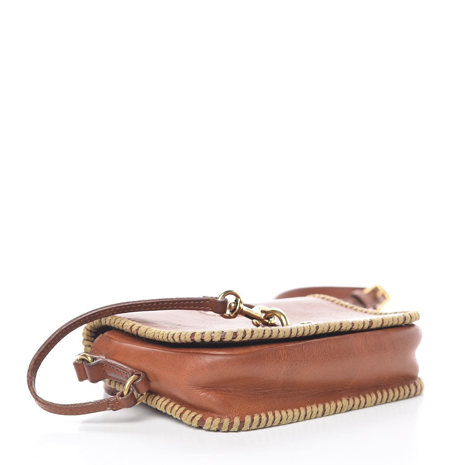 Saint Laurent Calfskin Whipstitch Toy Charlotte Messenger Bag Cognac 4 of 21