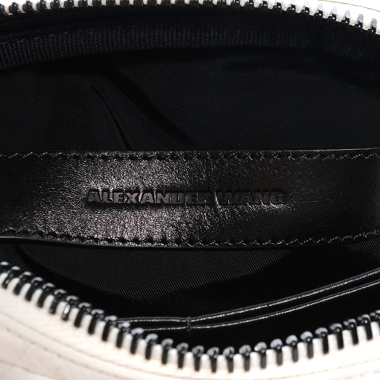 Alexander Wang Leather Pebbled Large Fumo Wristlet White 6 of 6