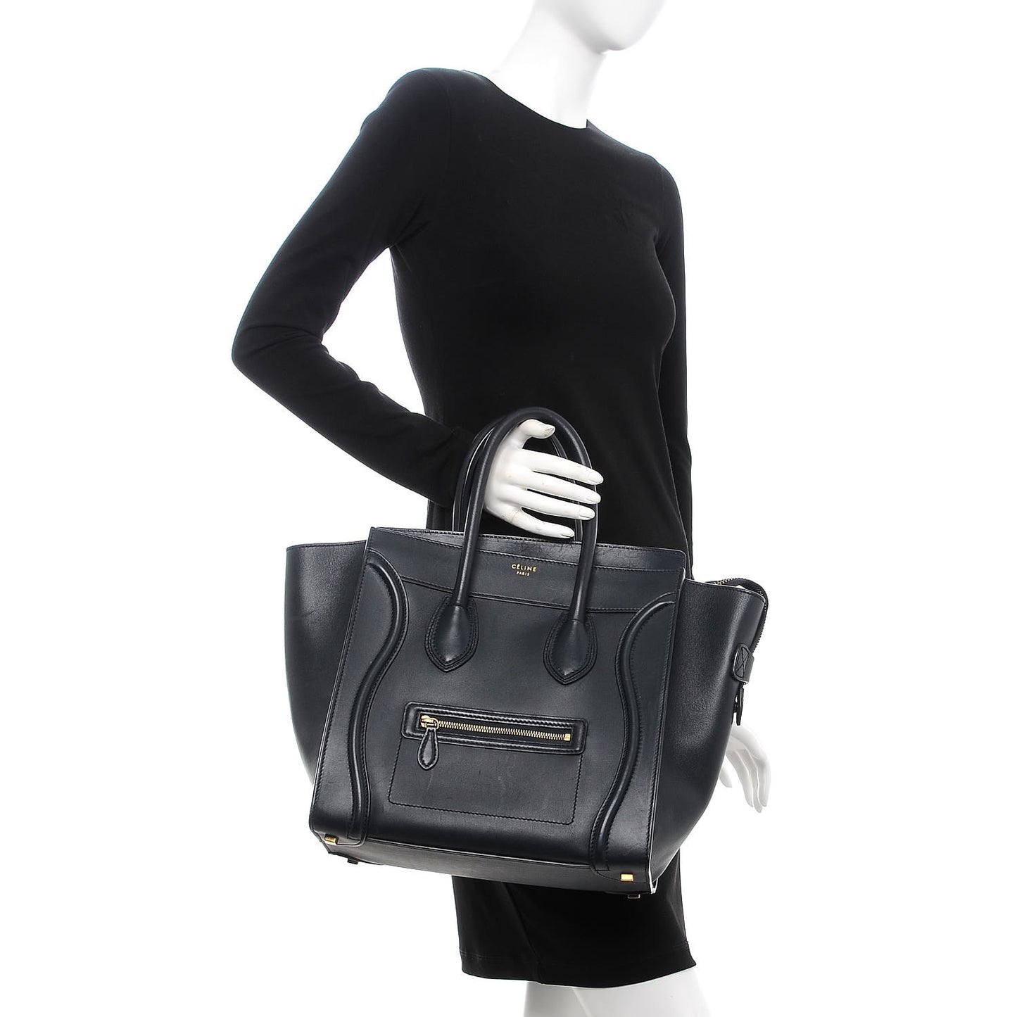 Smooth Calfskin Mini Luggage Navy Blue