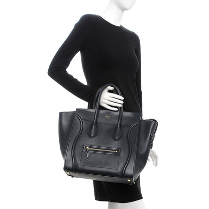 Celine Smooth Calfskin Mini Luggage Navy Blue 2 of 13