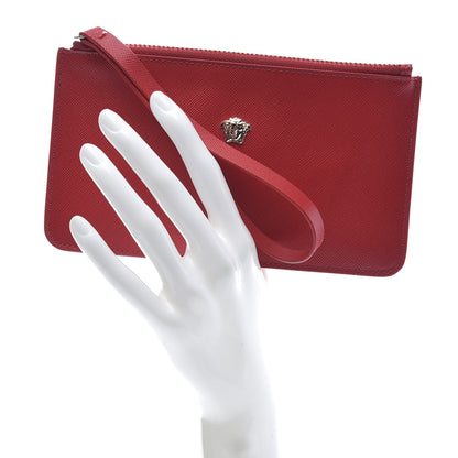 Versace Saffiano Medusa Wrist Pouch Red 2 of 9