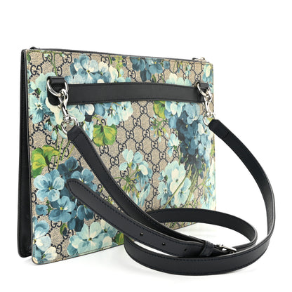 Gucci GG Supreme Monogram Blooms Messenger Blue 3 of 12