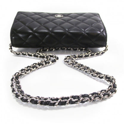 Chanel Lambskin Quilted Wallet On Chain Black 5 of 10