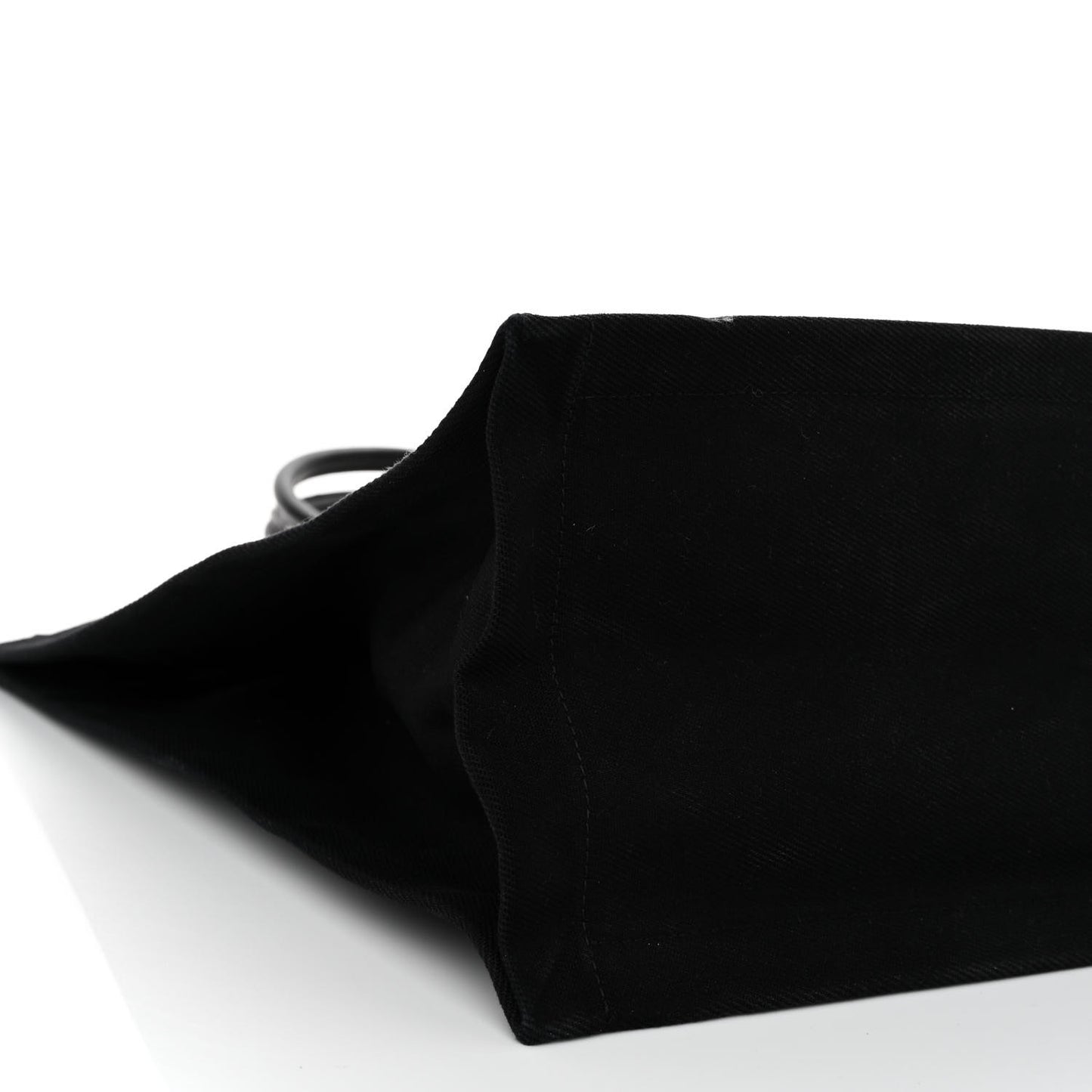 Linen Calfskin Rive Gauche Tote Black