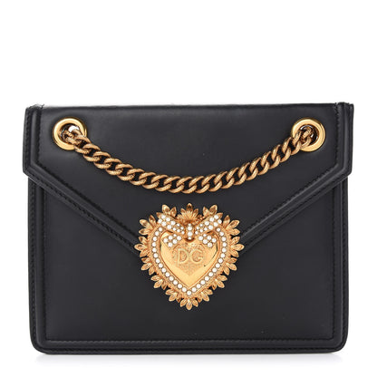 Dolce & Gabbana Smooth Calfskin Mini Devotion Envelope Bag Black 1 of 8