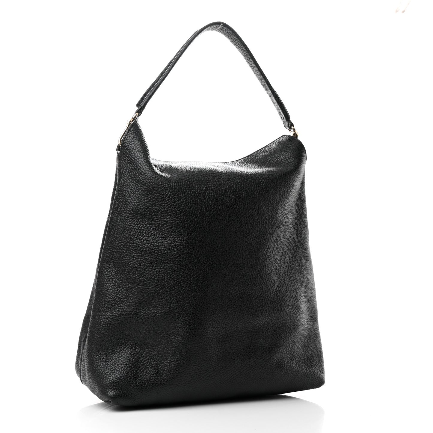 Grainy Calfskin Medium Cale Hobo Black