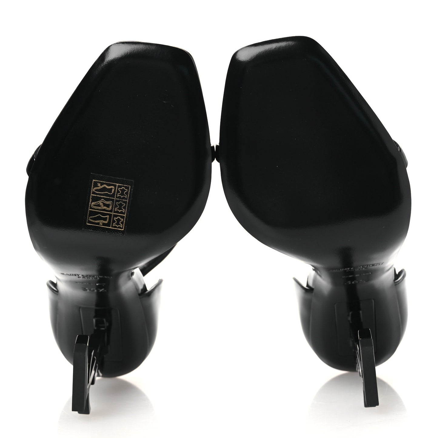 Patent Calfskin Opyum 110 Sandals 36.5 Black