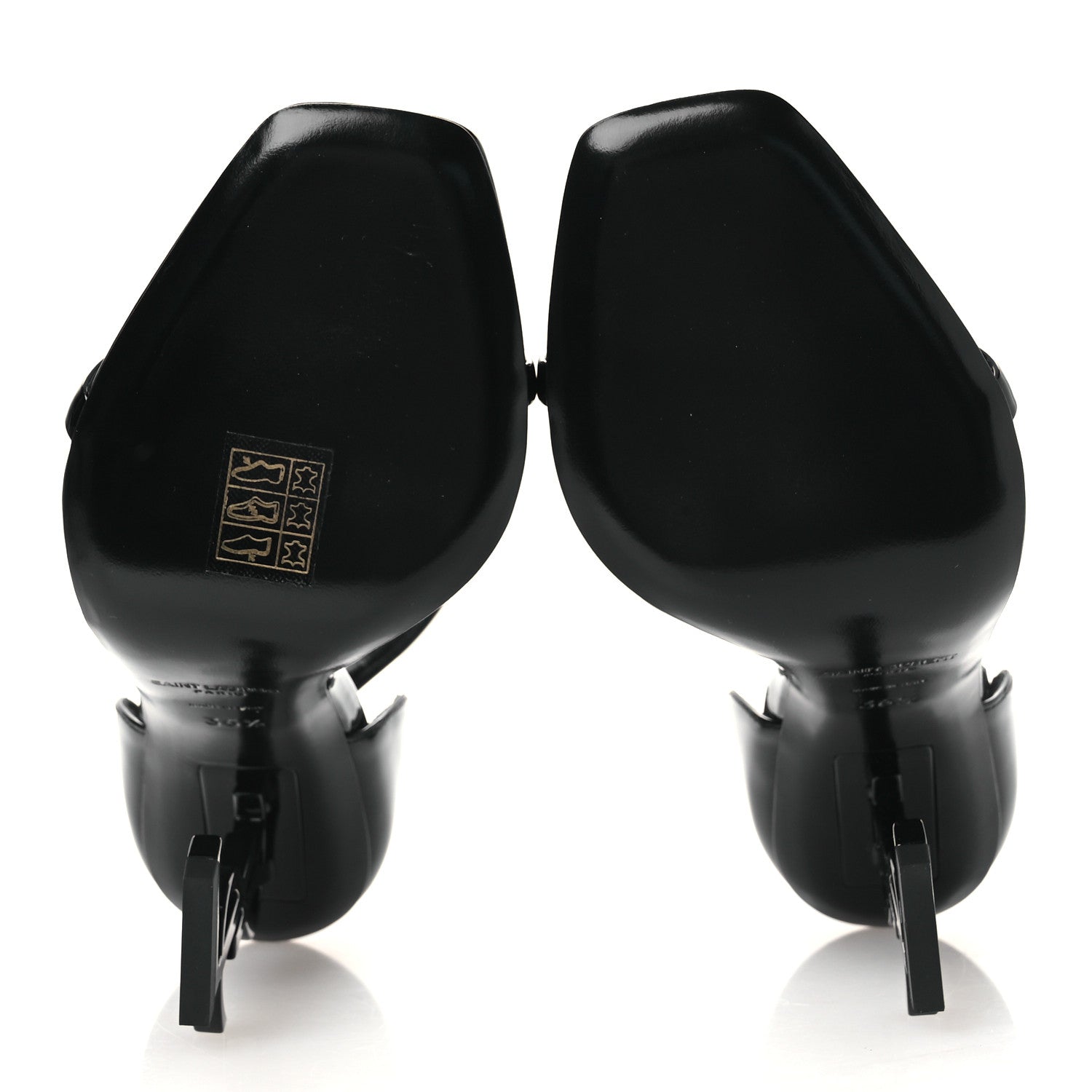 Saint Laurent Patent Calfskin Opyum 110 Sandals 36.5 Black 7 of 12