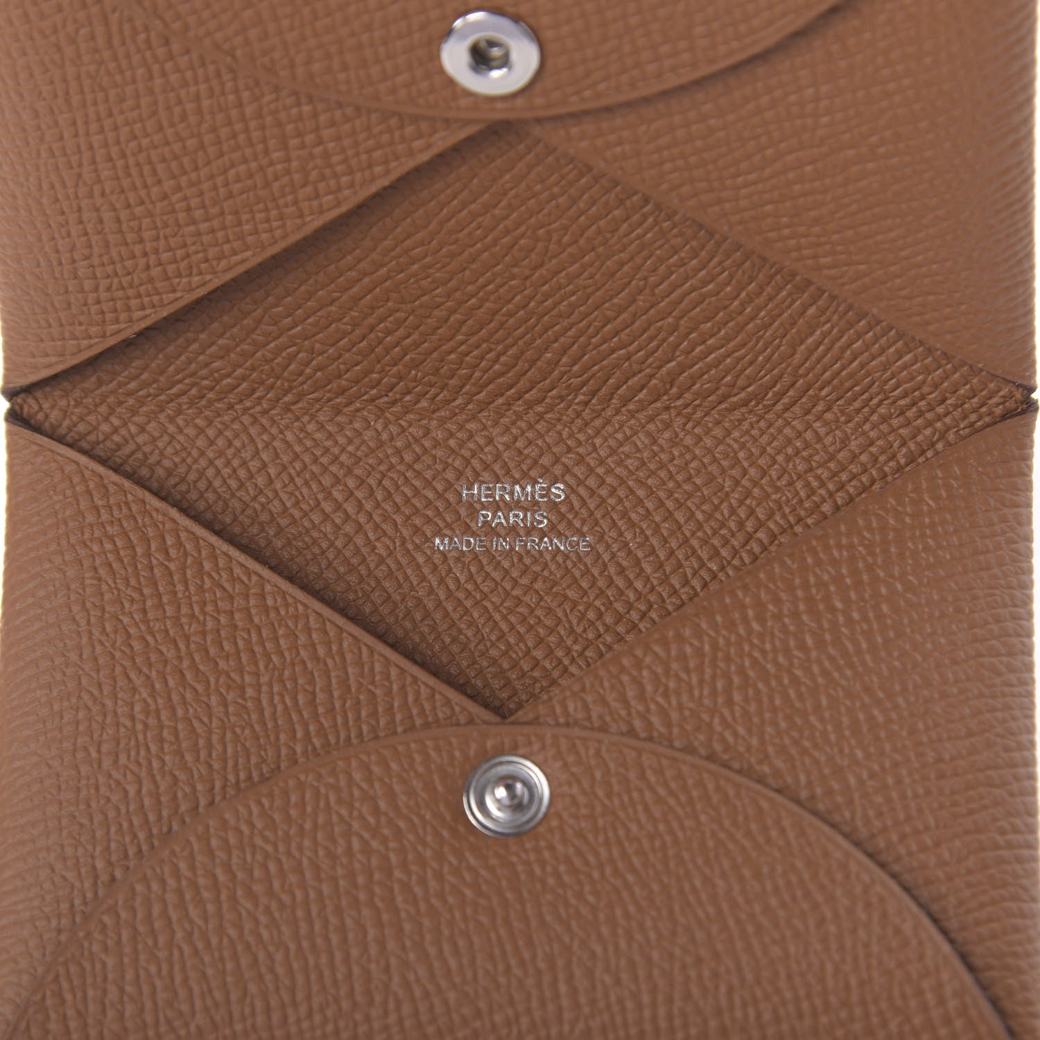 Hermes Epsom Calvi Card Case Gold 5 of 8