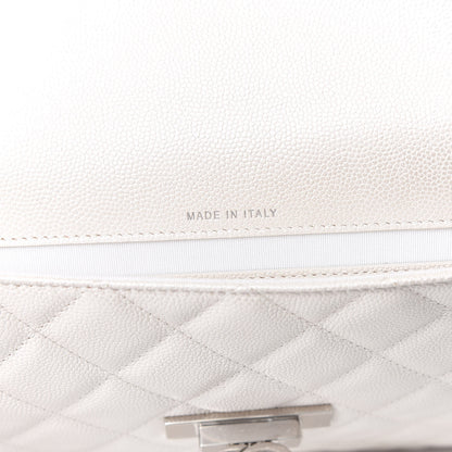 Chanel Caviar Quilted Medium Golden Class Pouch White 10 of 12