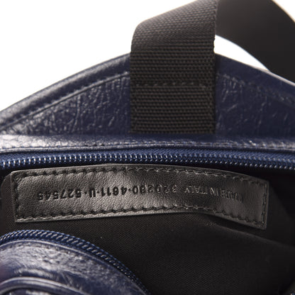 Balenciaga Agneau Logo Explorer Crossbody Messenger Bag Bleu 8 of 9
