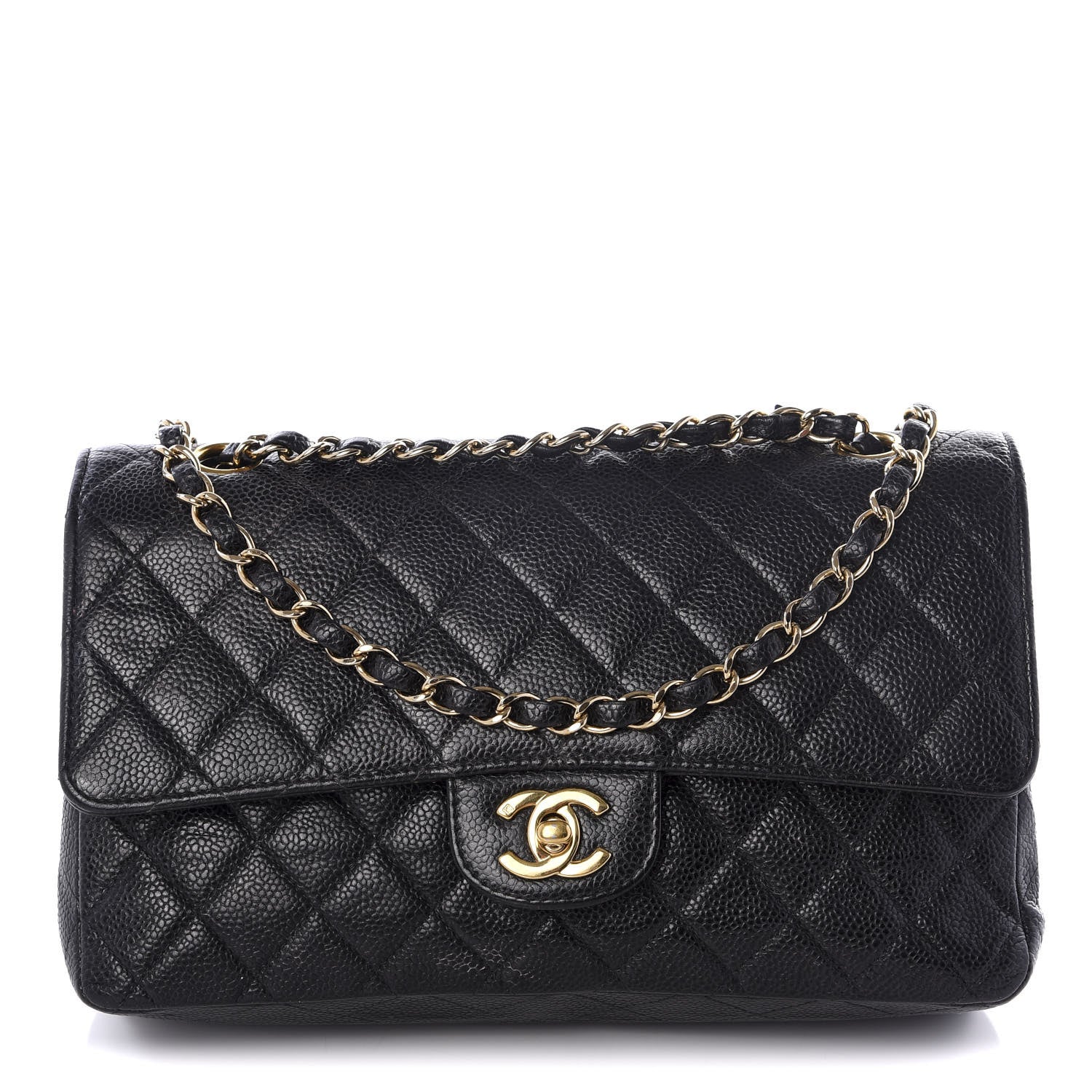 Chanel Caviar Quilted Medium Double Flap Black 1 of 12