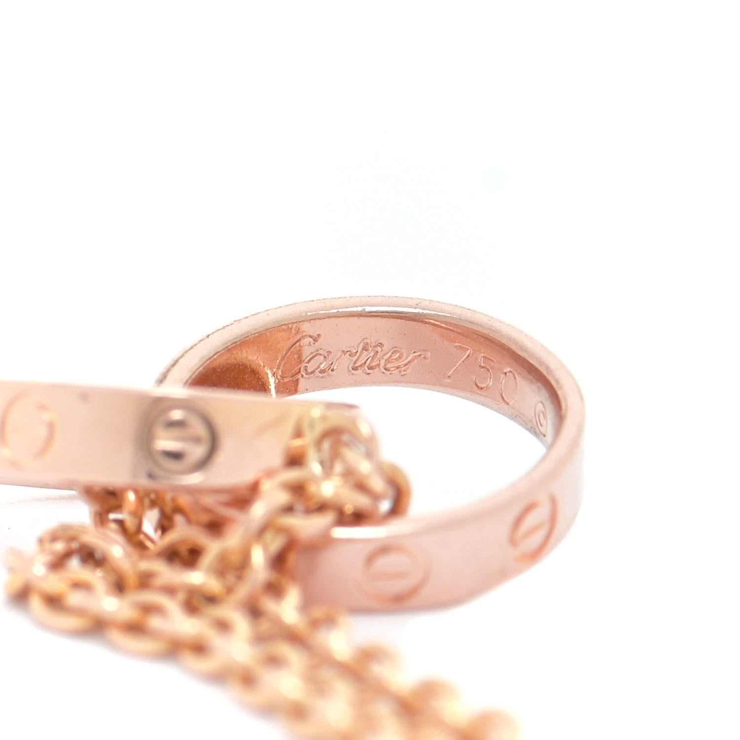 Cartier 18K Pink Gold Interlocking LOVE Bracelet 4 of 6