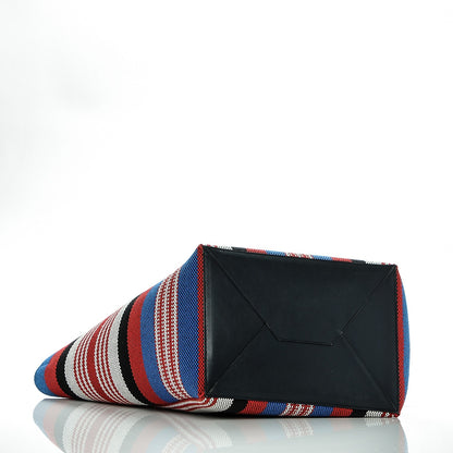 Celine Textile Striped Medium Horizontal Cabas Phantom Navy Blue 4 of 6