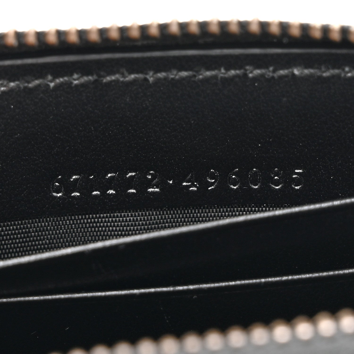 Gucci Calfskin Matelasse GG Marmont Zip Around Card Case Black 7 of 8