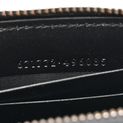 Gucci Calfskin Matelasse GG Marmont Zip Around Card Case Black 7 of 8