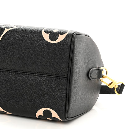 Louis Vuitton Empreinte Monogram Giant Speedy Bandouliere 25 Black Beige 10 of 10
