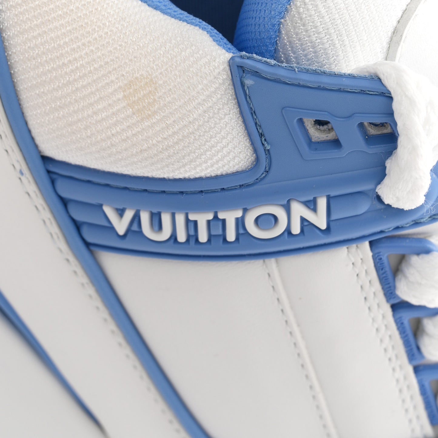 Calfskin Womens LV Trainer Maxi Sneakers 38 Bleu Ciel