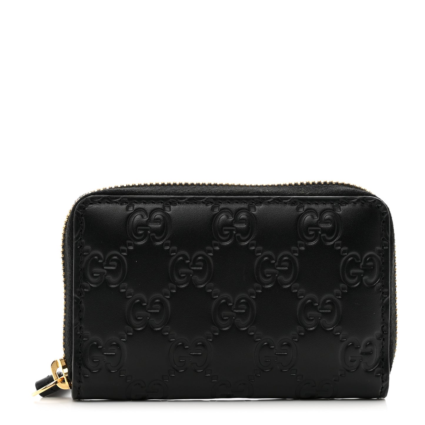 Guccissima Zip Around Card Case Black