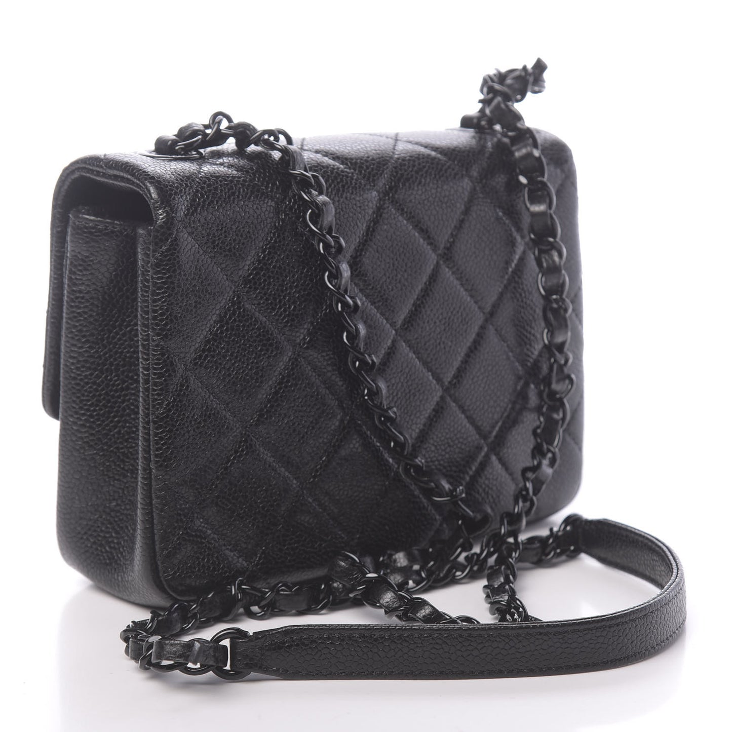 Caviar Quilted Incognito Mini Square Flap Black