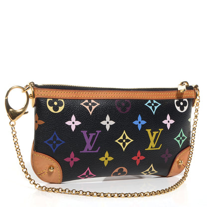 Louis Vuitton Monogram Multicolor Pochette Milla MM Black 3 of 7