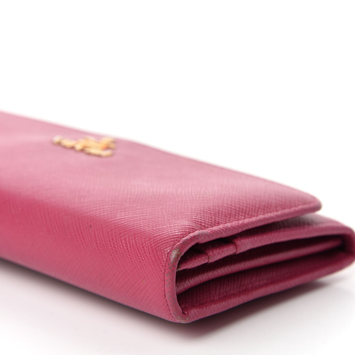 Saffiano Metal Continental Flap Wallet Peonia