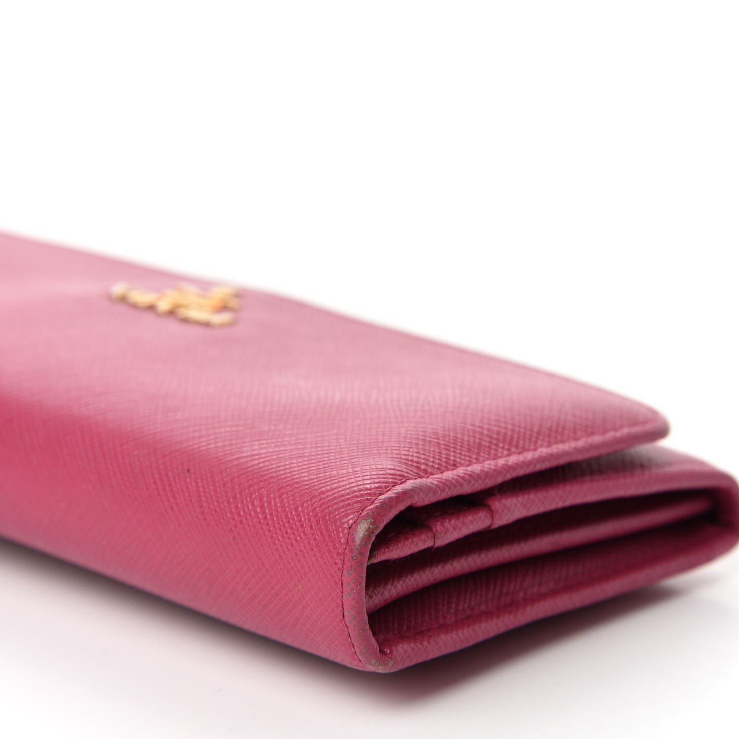 Prada Saffiano Metal Continental Flap Wallet Peonia 10 of 11