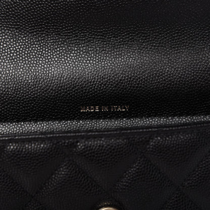 Chanel Caviar Quilted Flap Phone Holder With Chain Black 9 of 12