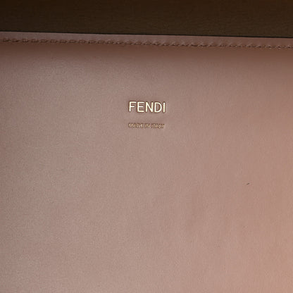 Fendi Vitello King Plexiglass Logo Embossed Medium Fendi Sunshine Shopper Tote Light Rose 6 of 15