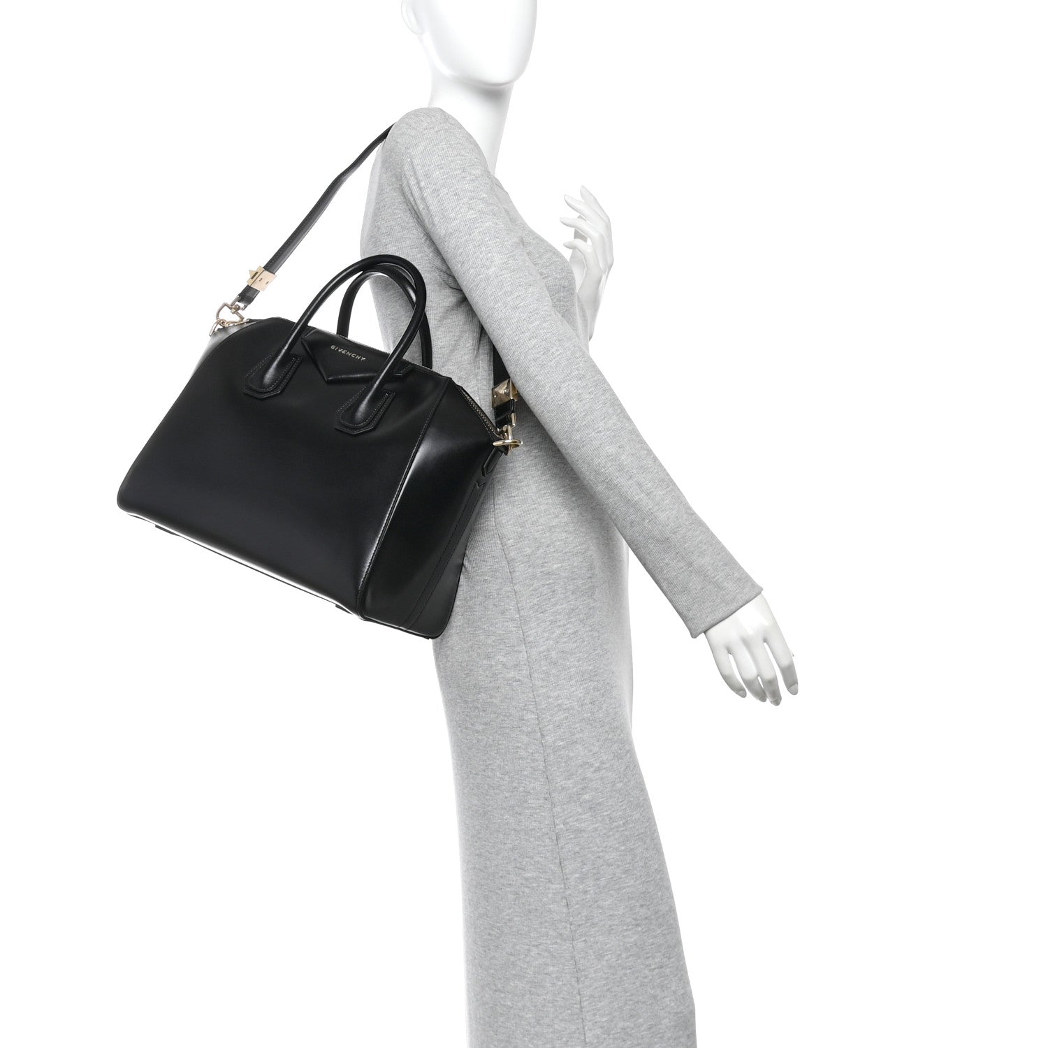 Givenchy Shiny Lord Calfskin Medium Antigona Black 2 of 10