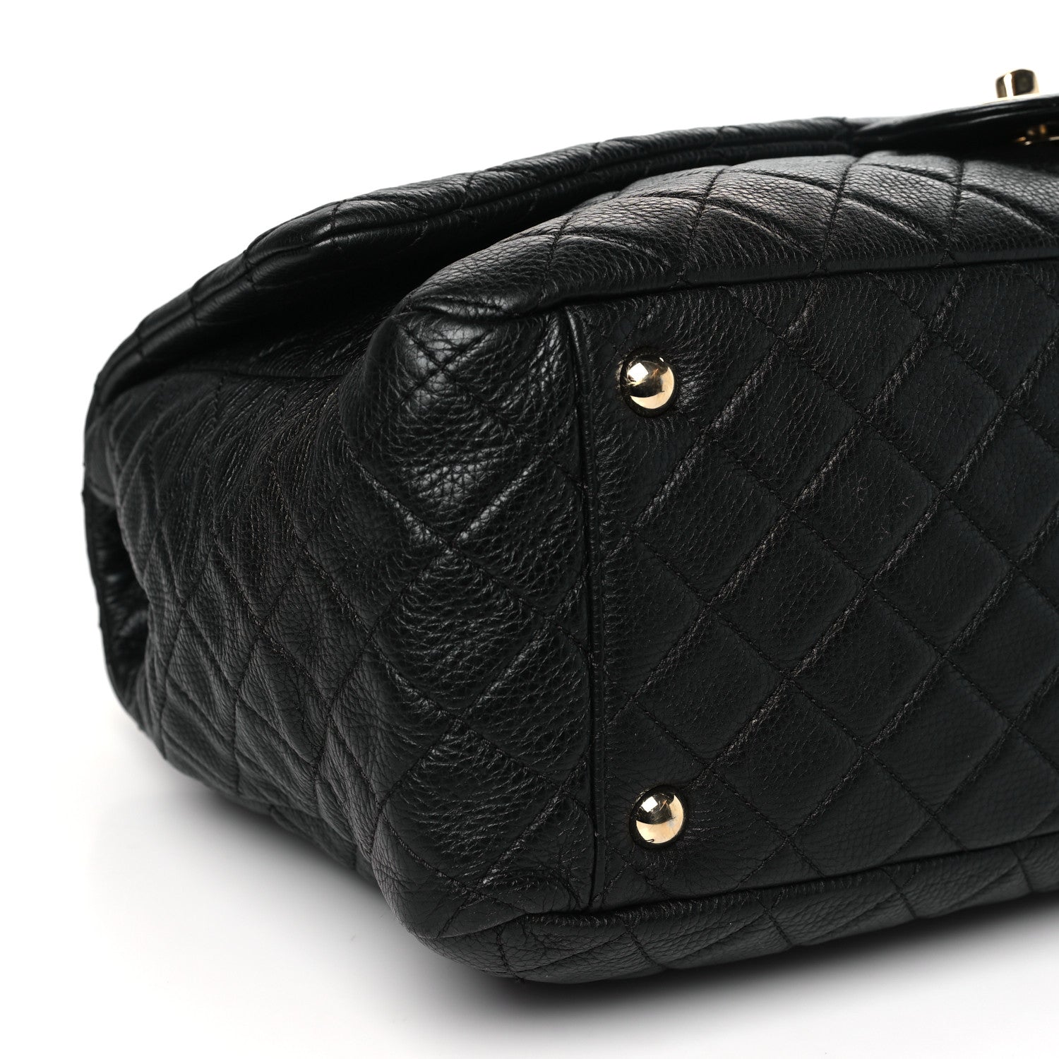 Chanel Calfskin Quilted XXL Travel Flap Bag Black 7 of 9