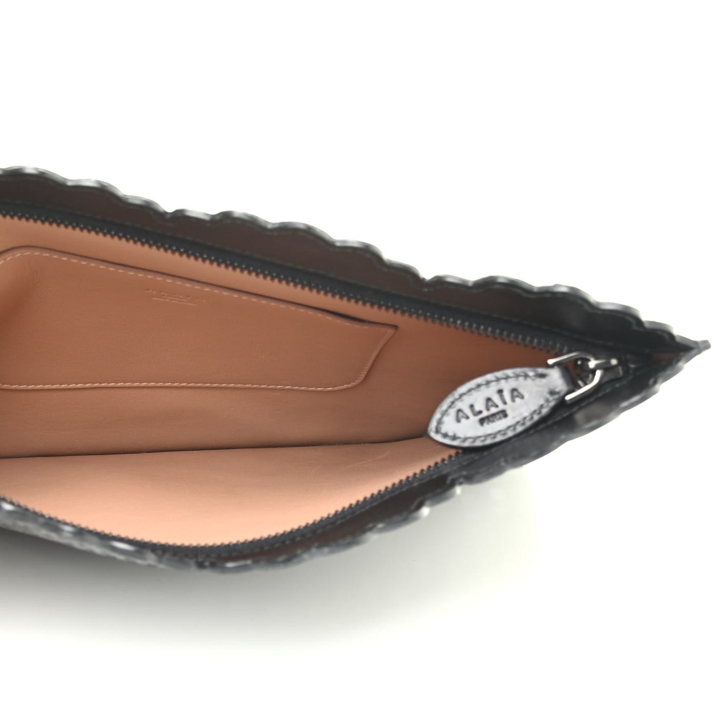 Calfskin Laser Cut Clutch Black