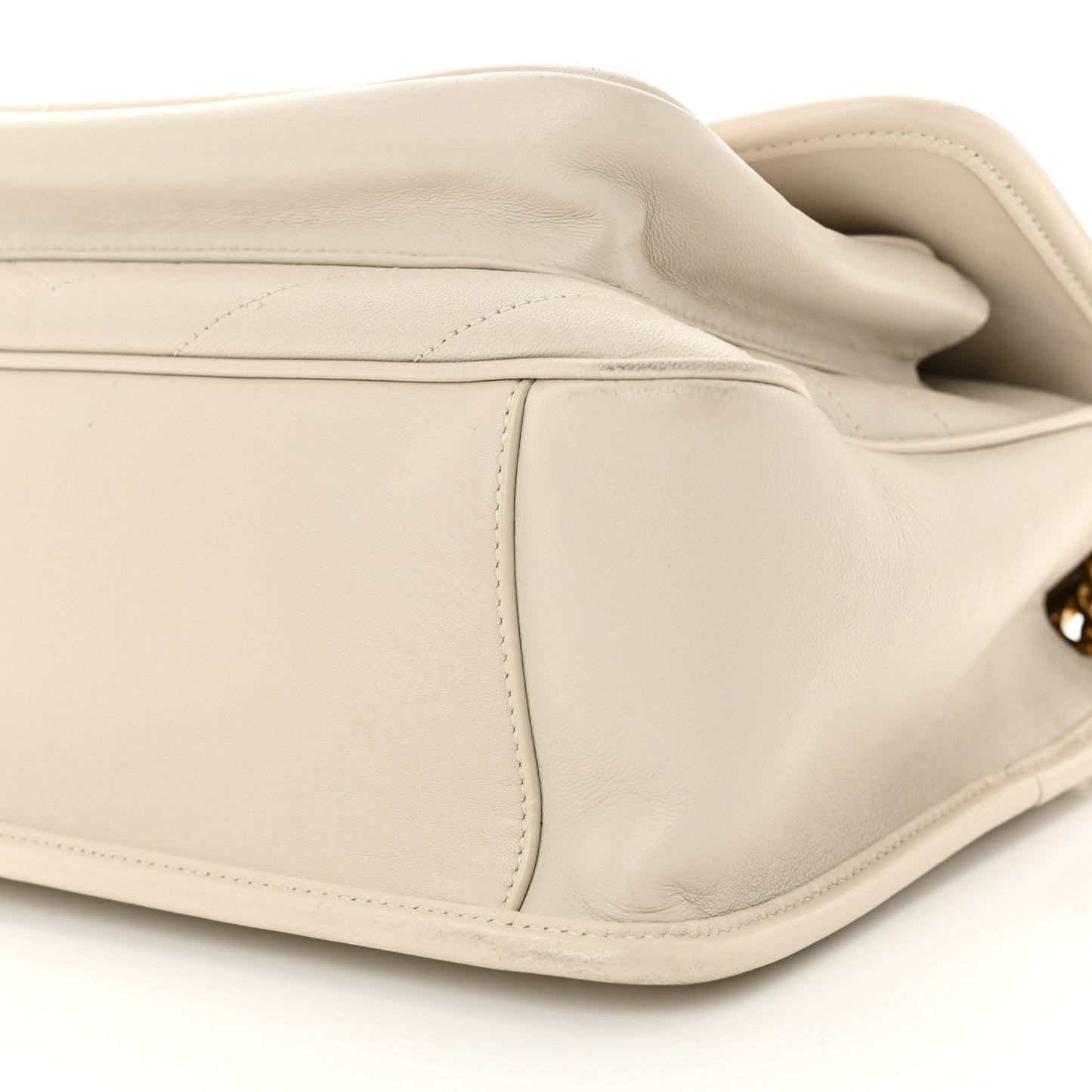 Lambskin Matelasse Monogram Medium Niki Chain Satchel Crema Soft