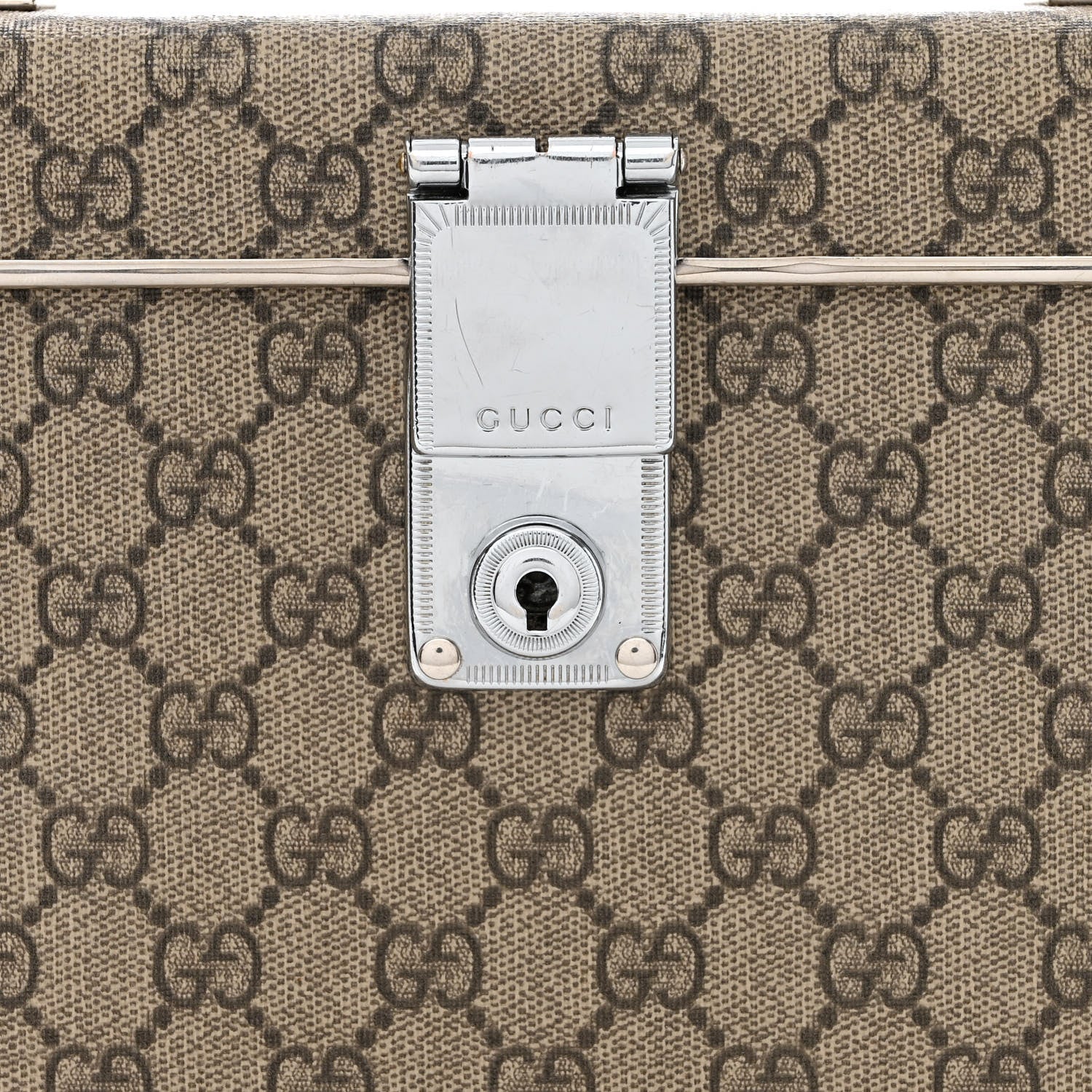 Gucci GG Supreme Monogram Globe-Trotter Beauty Case Brown 9 of 13