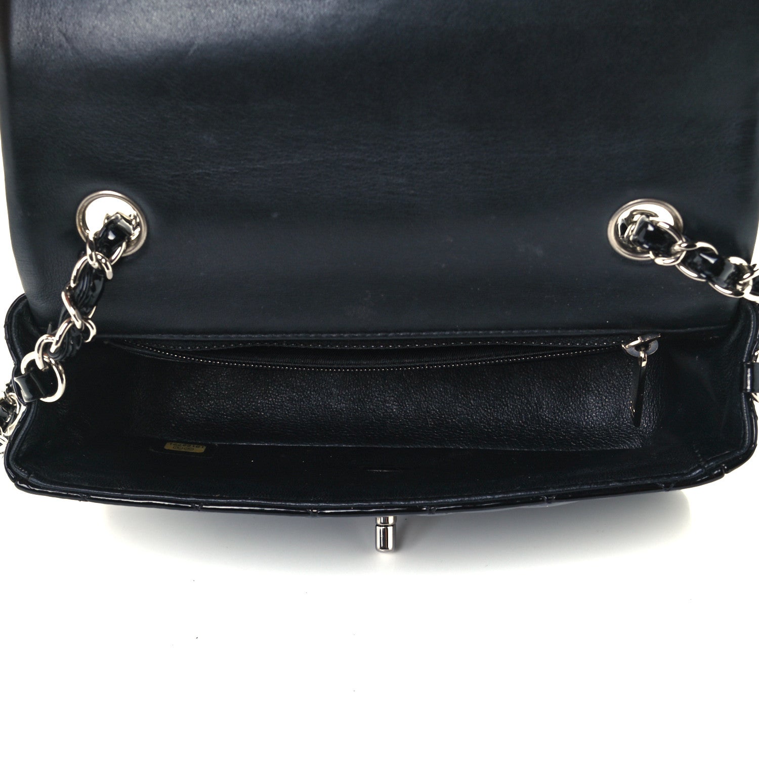 Chanel Patent Calfskin Quilted Mini Rectangular Flap Black 5 of 12