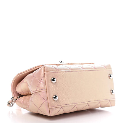 Chanel Iridescent Caviar Quilted Extra Mini Coco Handle Flap Light Pink 4 of 9