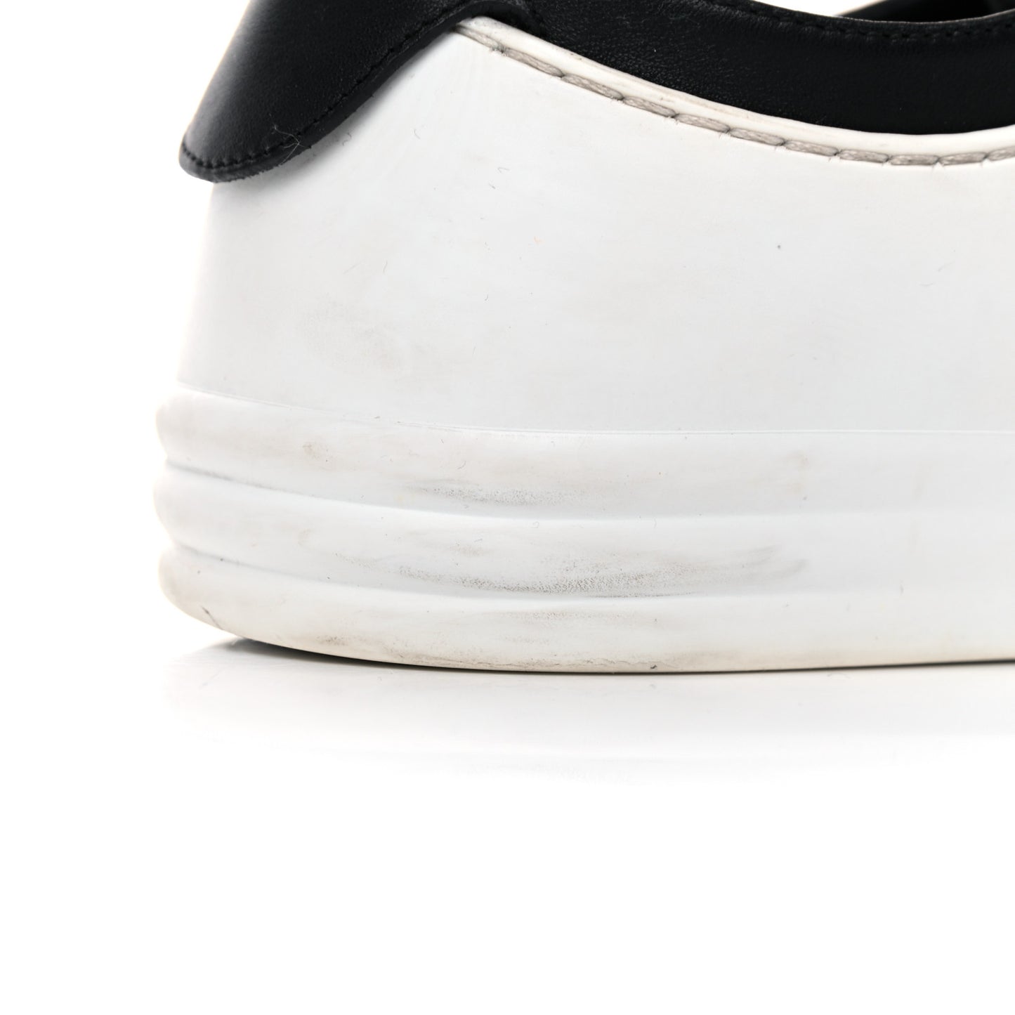 Calfskin Womens CC Sneakers 39.5 Black White