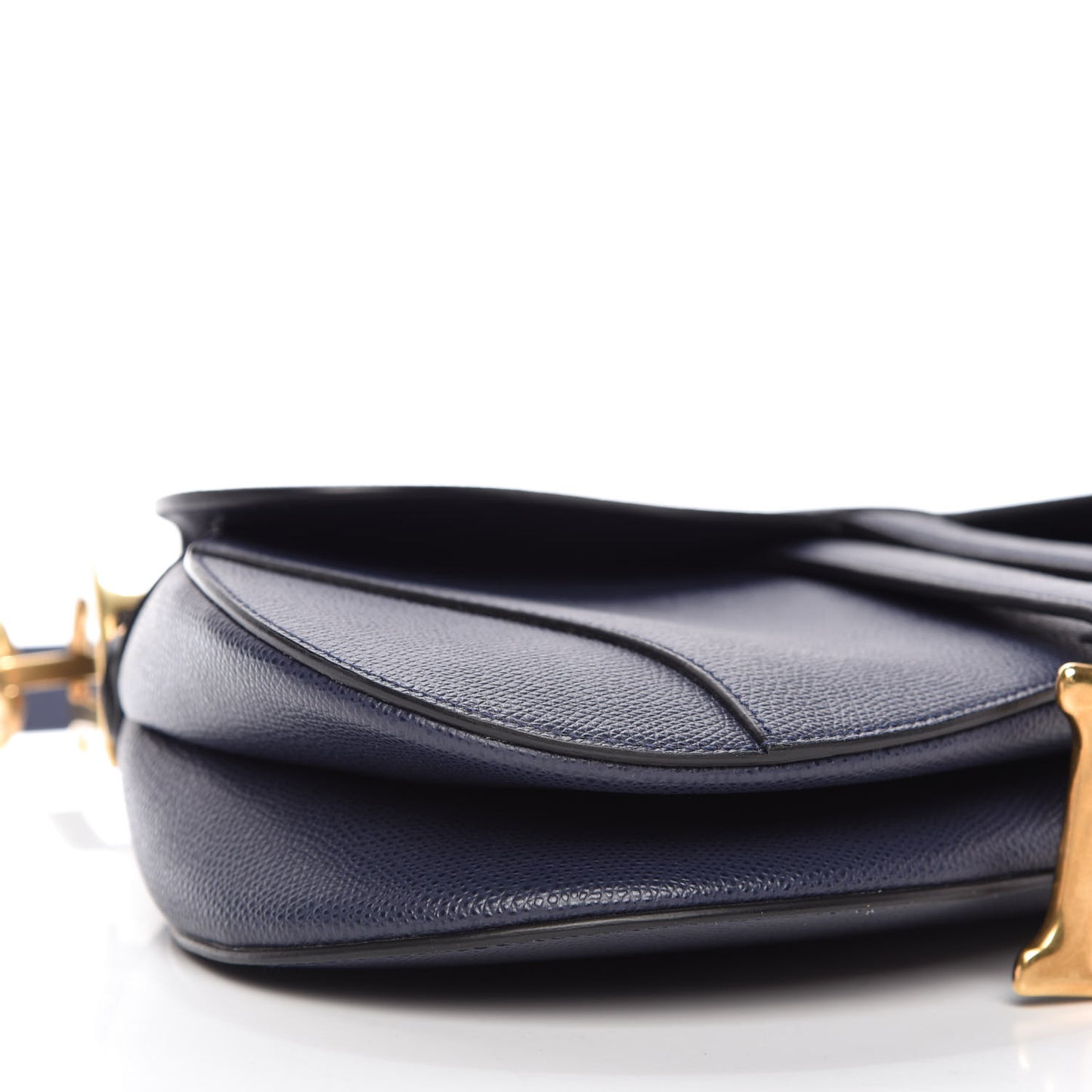 Grained Calfskin Saddle Bag Navy