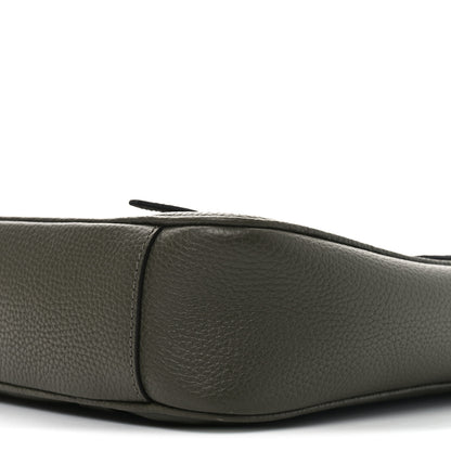 Gucci Piuma Calfskin Jumbo GG Embossed Double Buckle Medium Messenger Bag Dark Vintage Olive 10 of 10