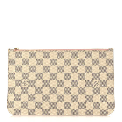 Louis Vuitton Damier Azur Neverfull MM GM Pochette Rose Ballerine 1 of 6