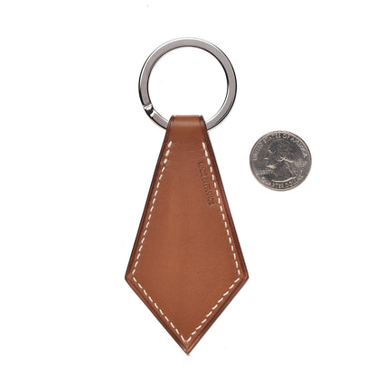 Hermes Barenia Palladium Tab Key Ring Fauve 2 of 5