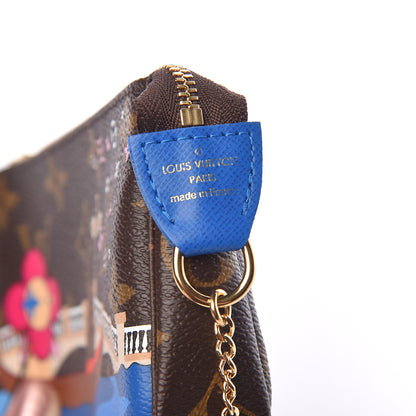 Louis Vuitton Monogram 2019 Christmas Animation Mini Venice Pochette Accessories Blue 7 of 8