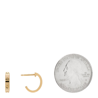 Cartier 18K Yellow Gold Small LOVE Hoop Earrings 2 of 4