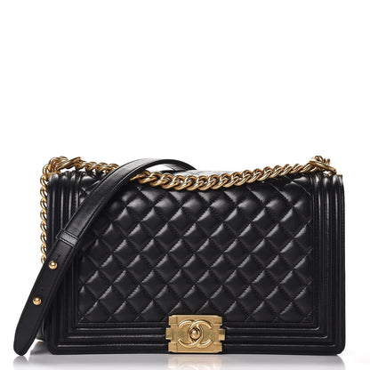Chanel Lambskin Quilted New Medium Boy Flap Black 1 of 13